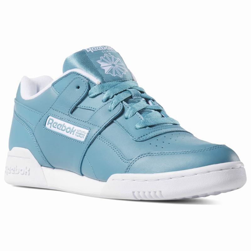 Reebok Workout Plus Tenisky Panske - Modre/Biele LU6689IX